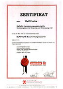 Euroteam Zertifikat Beschichtungen 1999 (PDF)