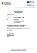 BEW Zertifikat Gefahrstoffe 2018 (PDF)